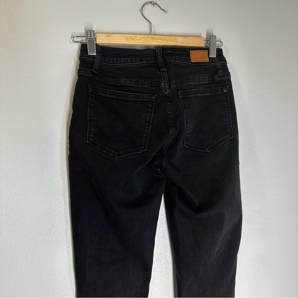 Judy Blue Lola Tapered Leg Black Jeans Distressed Knees Raw Hem Size 24 Women’s - Picture 6 of 11